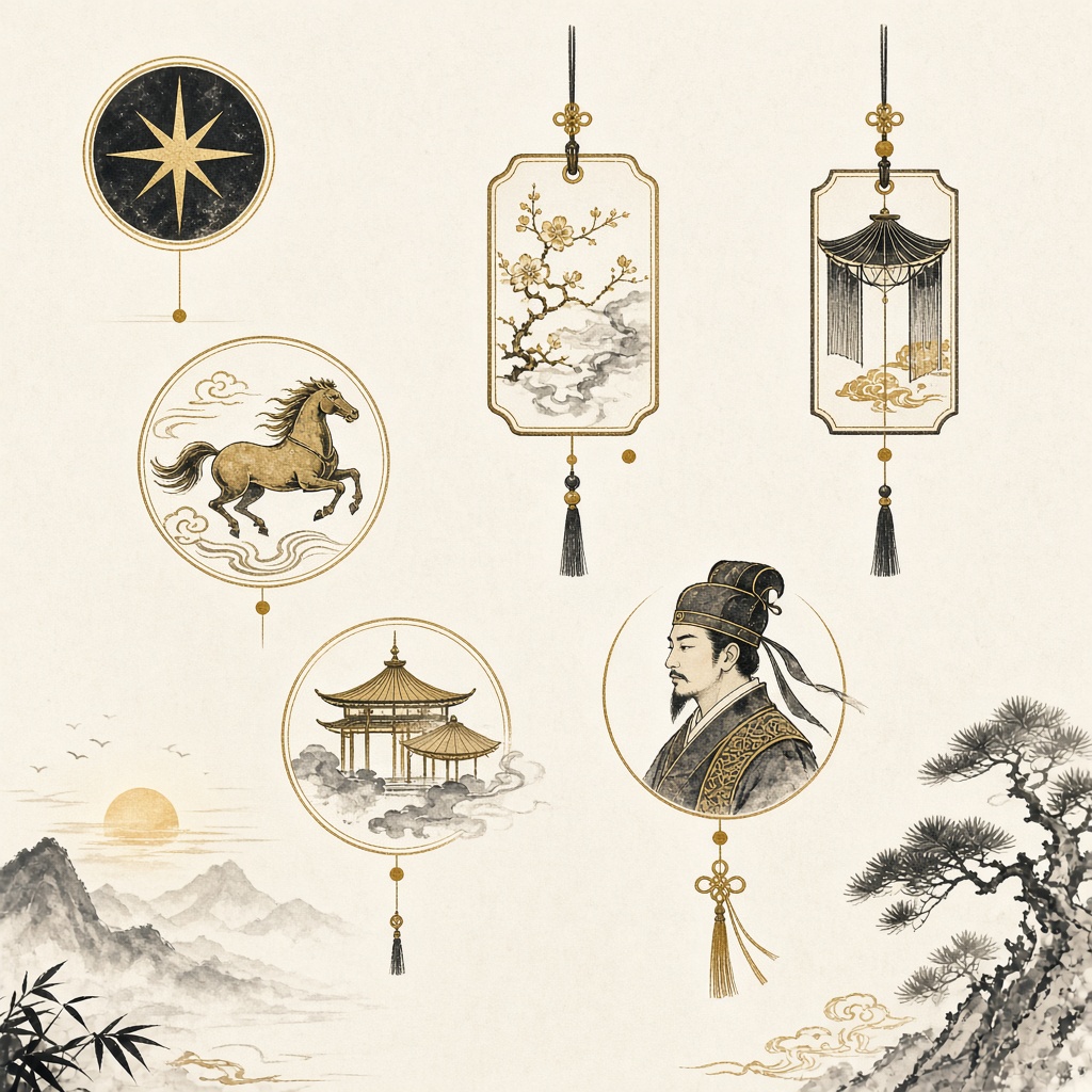 Traditional Shen Sha markers as seals and tags